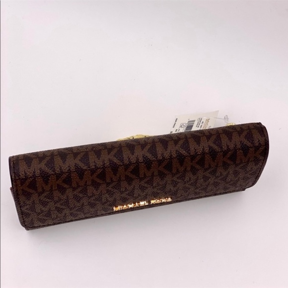 Michael Kors Jet Set Trifold Wallet Brown - Picture 4 of 9